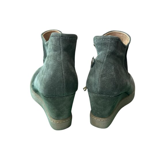 Söfft Suede Wedge Booties | Size 9 | Gray Side-Zip Ankle Boots NWT - Picture 2 of 6